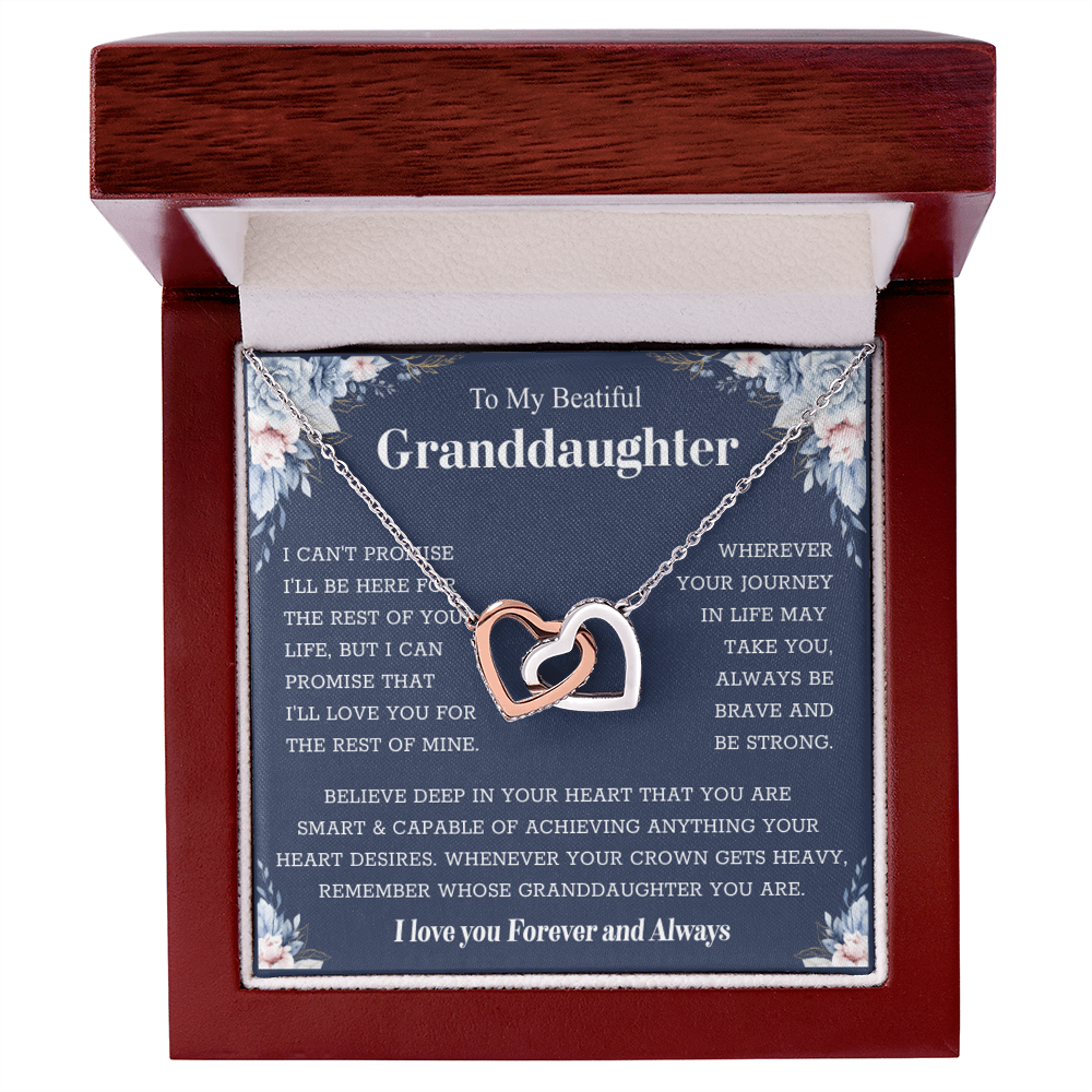 Granddaughter Gifts From Grandma Grandpa - To My Granddaughter Necklace With Heartfelt Message & Elegant Box, Jewelry Gift For Birthday, Graduation, Valentines, Mothers Day, Christmas & More