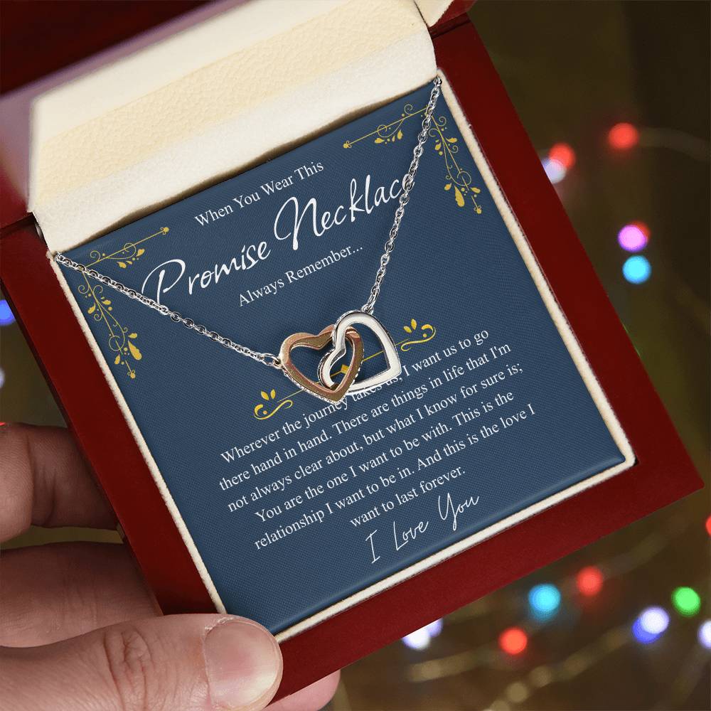 Love You This Much Promise 14k White Gold Necklace | Romantic Birthday Gift | Promise Necklace | Best for Girlfriend