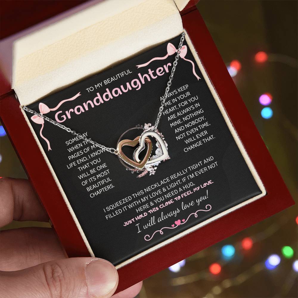 Granddaughter Gifts From Grandma Grandpa - To My Granddaughter Necklace With Heartfelt Message & Elegant Box, Jewelry Gift For Birthday, Graduation, Valentines, Mothers Day, Christmas & More