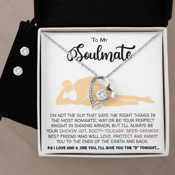 Necklace To my Soulmate necklace for Women Gifts from Boyfriend Funny Gifts For Girlfriend Best Birthday Gift Ideas For Wife, Romantic Jewelry For Her Anniversary on Valentine day Forever love FOr Granddaughter Vippppppp