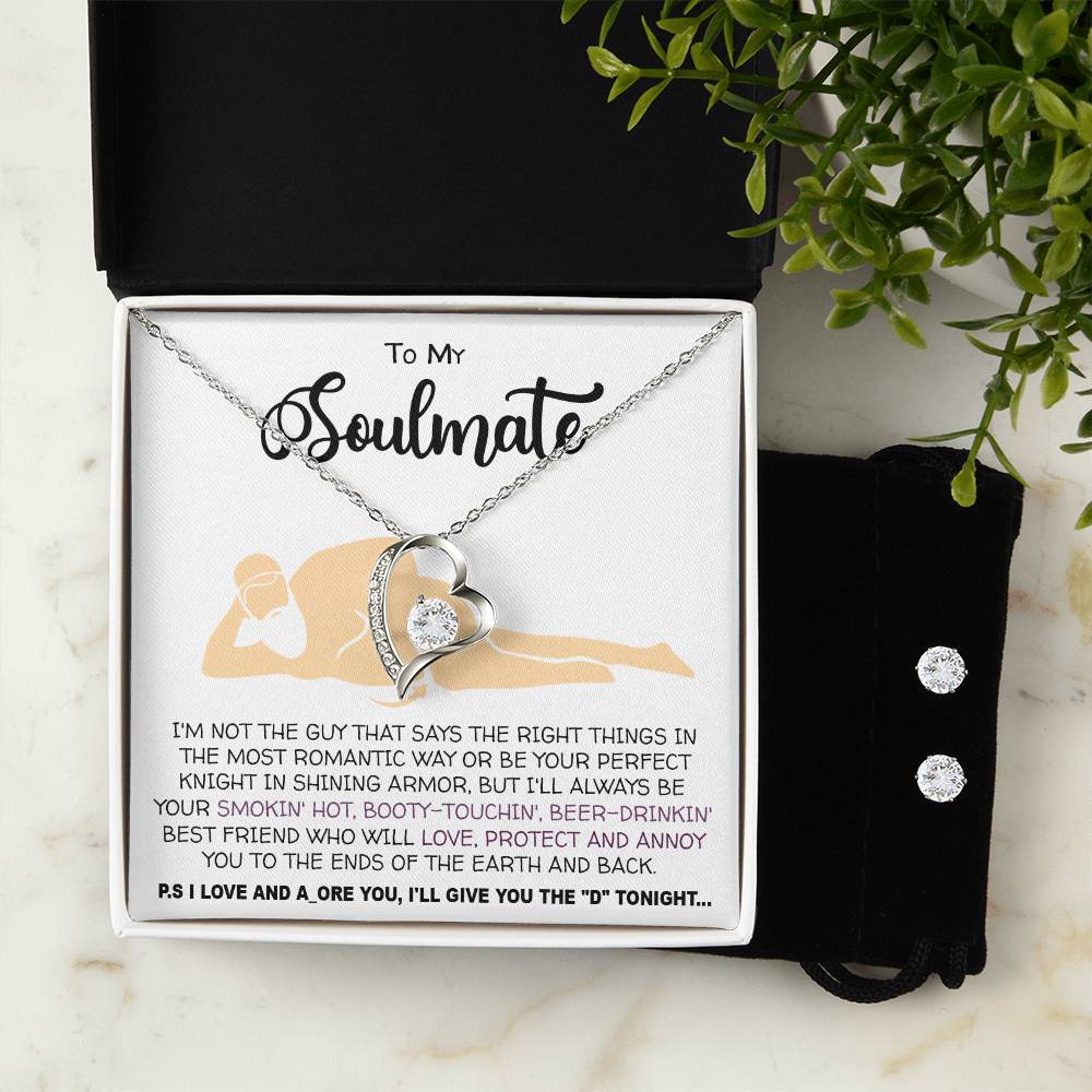 Necklace To my Soulmate necklace for Women Gifts from Boyfriend Funny Gifts For Girlfriend Best Birthday Gift Ideas For Wife, Romantic Jewelry For Her Anniversary on Valentine day Forever love FOr Granddaughter Vippppppp