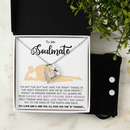 Necklace To my Soulmate necklace for Women Gifts from Boyfriend Funny Gifts For Girlfriend Best Birthday Gift Ideas For Wife, Romantic Jewelry For Her Anniversary on Valentine day Forever love FOr Granddaughter Vippppppp