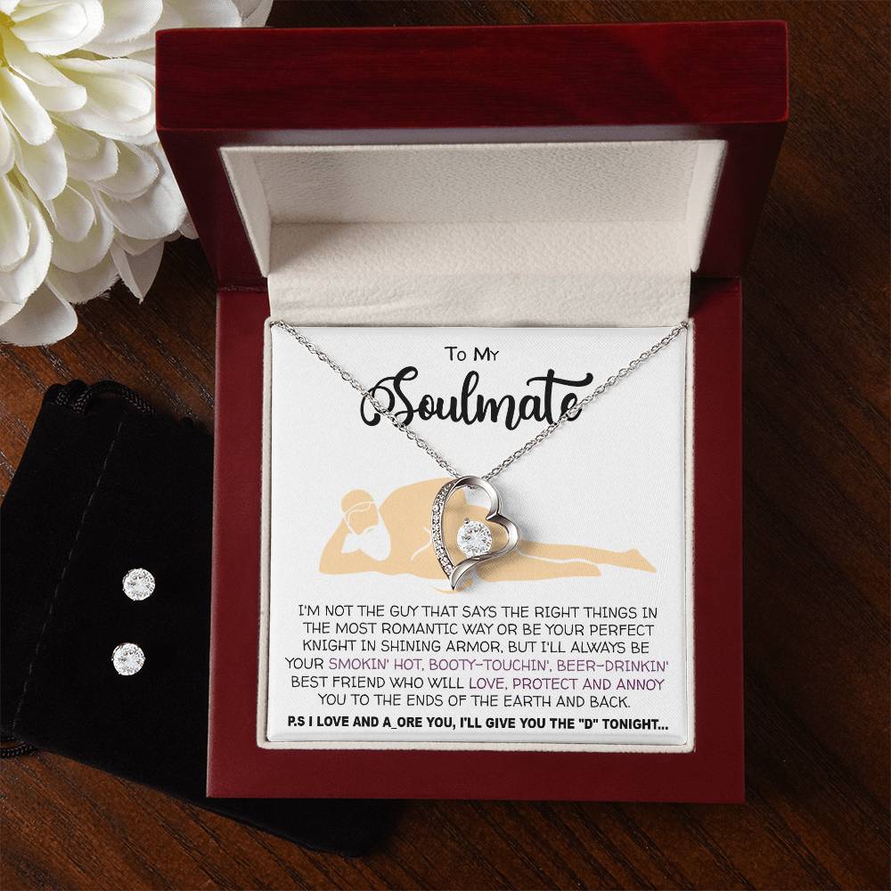 Necklace To my Soulmate necklace for Women Gifts from Boyfriend Funny Gifts For Girlfriend Best Birthday Gift Ideas For Wife, Romantic Jewelry For Her Anniversary on Valentine day Forever love FOr Granddaughter Vippppppp