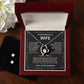 To My Beautiful Wife Necklace With Message Card, Anniversary Birthday Gift for Wife, Wife Gift From Husband, Sentimental Gift for Wife, Birthday Gift for Wife on Valentine Gifts To Wife from Husband Forever love FOr Granddaughter Vippppppp