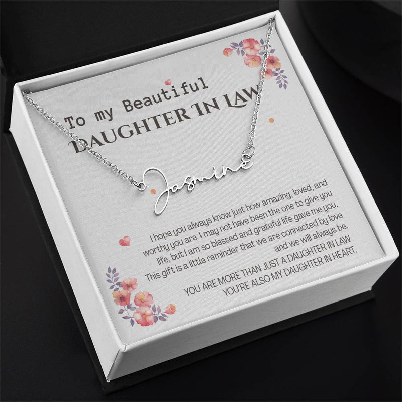 Personalized Necklace with Name, Gifts for Daughter Necklace custom name Customized Jewelry Gifts for Women, Wonderful Daughter Necklaces for Mother Daughter Gifts for Daughter from Dad on Christmas