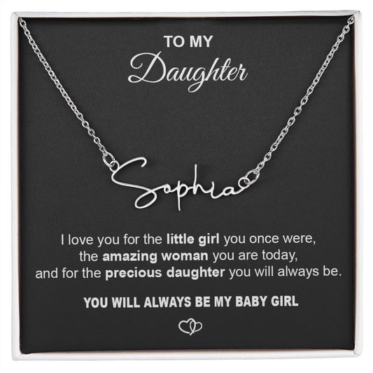 B0BNK4W1CF Necklace with Name, Gifts for Daughter Necklace custom name Customized Jewelry Gifts for Women, Wonderful Daughter Necklaces