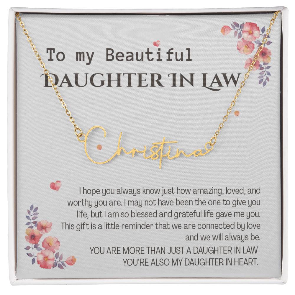Personalized Necklace with Name, Gifts for Daughter Necklace custom name Customized Jewelry Gifts for Women, Wonderful Daughter Necklaces for Mother Daughter Gifts for Daughter from Dad on Christmas