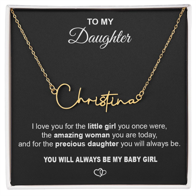 B0BNK4W1CF Necklace with Name, Gifts for Daughter Necklace custom name Customized Jewelry Gifts for Women, Wonderful Daughter Necklaces