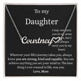 VIRAGIL To My Daughter Custom Name Necklace Necklace with Luxury Box gifts on Christmas, Birthday