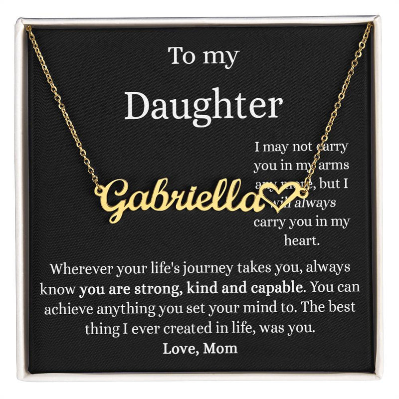 VIRAGIL To My Daughter Custom Name Necklace Necklace with Luxury Box gifts on Christmas, Birthday