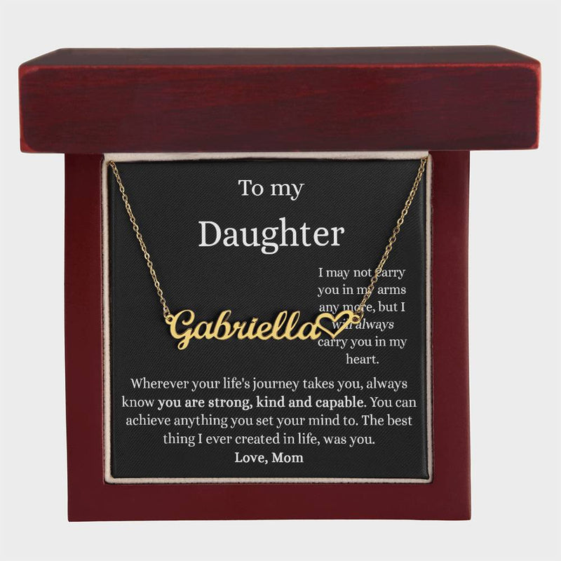 VIRAGIL To My Daughter Custom Name Necklace Necklace with Luxury Box gifts on Christmas, Birthday