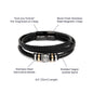 To My Man Braided Leather Bracelet – “Love You Forever” Stainless Steel Bracelet, Romantic Gift from Girlfriend or Wife for Husband, Boyfriend, Brother, Gift Box Included