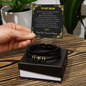 To My Man Braided Leather Bracelet – “Love You Forever” Stainless Steel Bracelet, Romantic Gift from Girlfriend or Wife for Husband, Boyfriend, Brother, Gift Box Included
