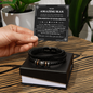 To My Man Braided Leather Bracelet – “Love You Forever” Stainless Steel Bracelet, Romantic Gift from Girlfriend or Wife for Husband, Boyfriend, Brother, Gift Box Included