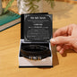To My Man Braided Leather Bracelet – “Love You Forever” Stainless Steel Bracelet, Romantic Gift from Girlfriend or Wife for Husband, Boyfriend, Brother, Gift Box Included