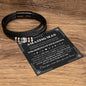 To My Man Braided Leather Bracelet – “Love You Forever” Stainless Steel Bracelet, Romantic Gift from Girlfriend or Wife for Husband, Boyfriend, Brother, Gift Box Included
