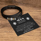To My Man Braided Leather Bracelet – “Love You Forever” Stainless Steel Bracelet, Romantic Gift from Girlfriend or Wife for Husband, Boyfriend, Brother, Gift Box Included