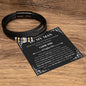 To My Man Braided Leather Bracelet – “Love You Forever” Stainless Steel Bracelet, Romantic Gift from Girlfriend or Wife for Husband, Boyfriend, Brother, Gift Box Included