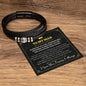 To My Man Braided Leather Bracelet – “Love You Forever” Stainless Steel Bracelet, Romantic Gift from Girlfriend or Wife for Husband, Boyfriend, Brother, Gift Box Included