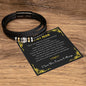 To My Man Braided Leather Bracelet – “Love You Forever” Stainless Steel Bracelet, Romantic Gift from Girlfriend or Wife for Husband, Boyfriend, Brother, Gift Box Included