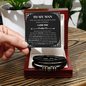 To My Man Braided Leather Bracelet – “Love You Forever” Stainless Steel Bracelet, Romantic Gift from Girlfriend or Wife for Husband, Boyfriend, Brother, Gift Box Included
