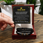 To My Man Braided Leather Bracelet – “Love You Forever” Stainless Steel Bracelet, Romantic Gift from Girlfriend or Wife for Husband, Boyfriend, Brother, Gift Box Included