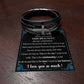 Promise Gift for Him Bracelet, Promise Bracelet for Him, Men, Boyfriend Always Linked Together Anniversary Valentines Gifts Sentimental for Husband Valentine's Day Gifts for Boyfriend Bracelet Cross VIPPP