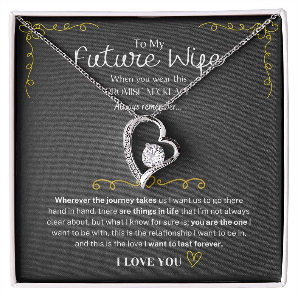 To My Future Wife Necklace - Promise Necklace For Her, Fiance Gifts For Her, Birthday Gifts For Future Wife With Message Card, To My Soulmate Necklace For Women Women Romantic Jewelry With Message Card, Gift Box