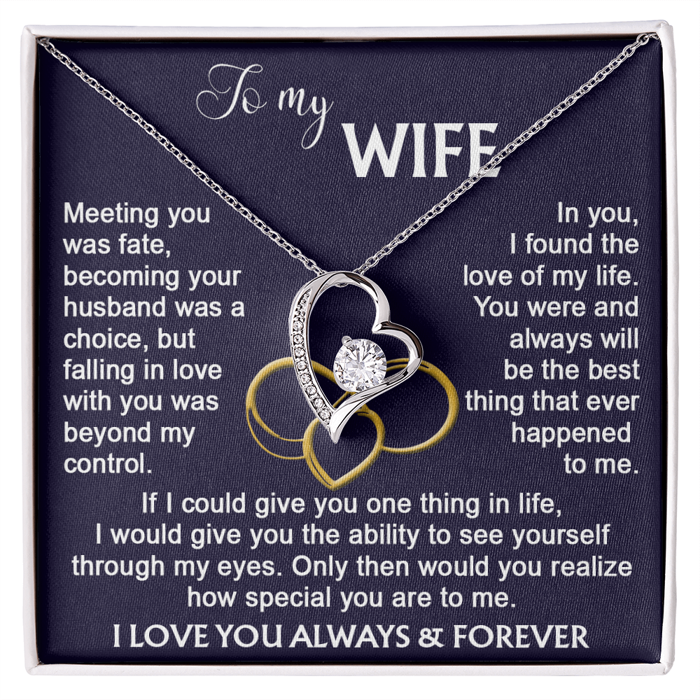 To My Beautiful Soulmate Necklace For Women, I Love You Jewelry To My Wife Necklace Gift for Women From Lover Husband Amazing Forever Love Gifts Boxes For Women, Soulmate Necklace For