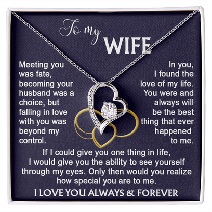 To My Beautiful Soulmate Necklace For Women, I Love You Jewelry To My Wife Necklace Gift for Women From Lover Husband Amazing Forever Love Gifts Boxes For Women, Soulmate Necklace For