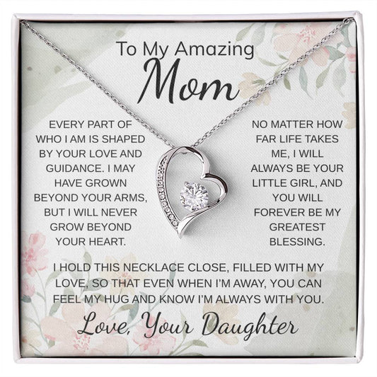 To My Mom – Sentimental Necklace with Heartfelt Card, Thoughtful Gifts from Daughter or Son for Mother’s Day, Birthday, Christmas
