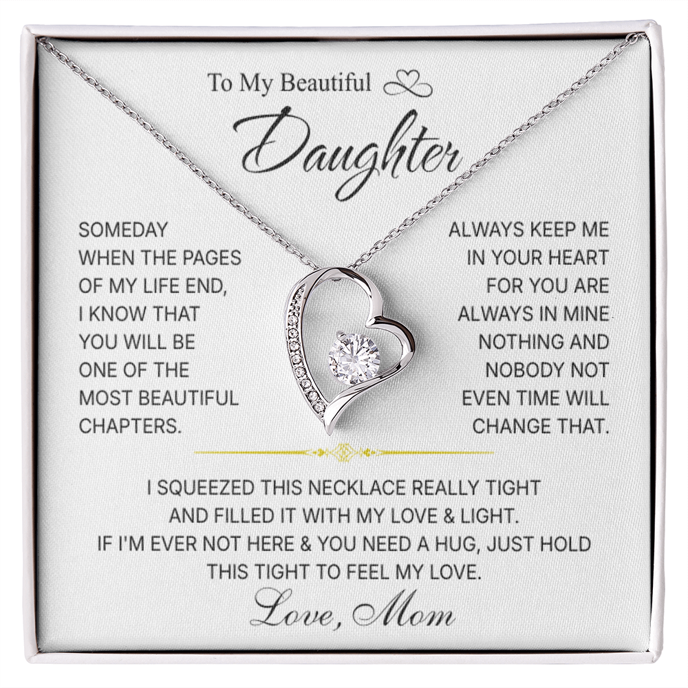 To My Daughter Necklace from Dad – Christmas Gift for Daughter or Daughter-in-Law, Birthday Jewelry for Women, Valentine's Day & Mother's Day Present