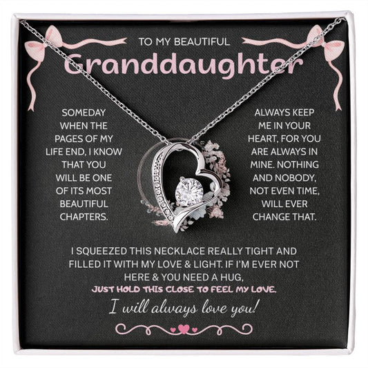 Granddaughter Gifts From Grandma Grandpa - To My Granddaughter Necklace With Heartfelt Message & Elegant Box, Jewelry Gift For Birthday, Graduation, Valentines, Mothers Day, Christmas & More