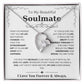 To My Soulmate Necklace – Romantic Jewelry Gift for Wife from Husband – Birthday, Anniversary, Valentine’s Day Gift with Message Card & Gift Box
