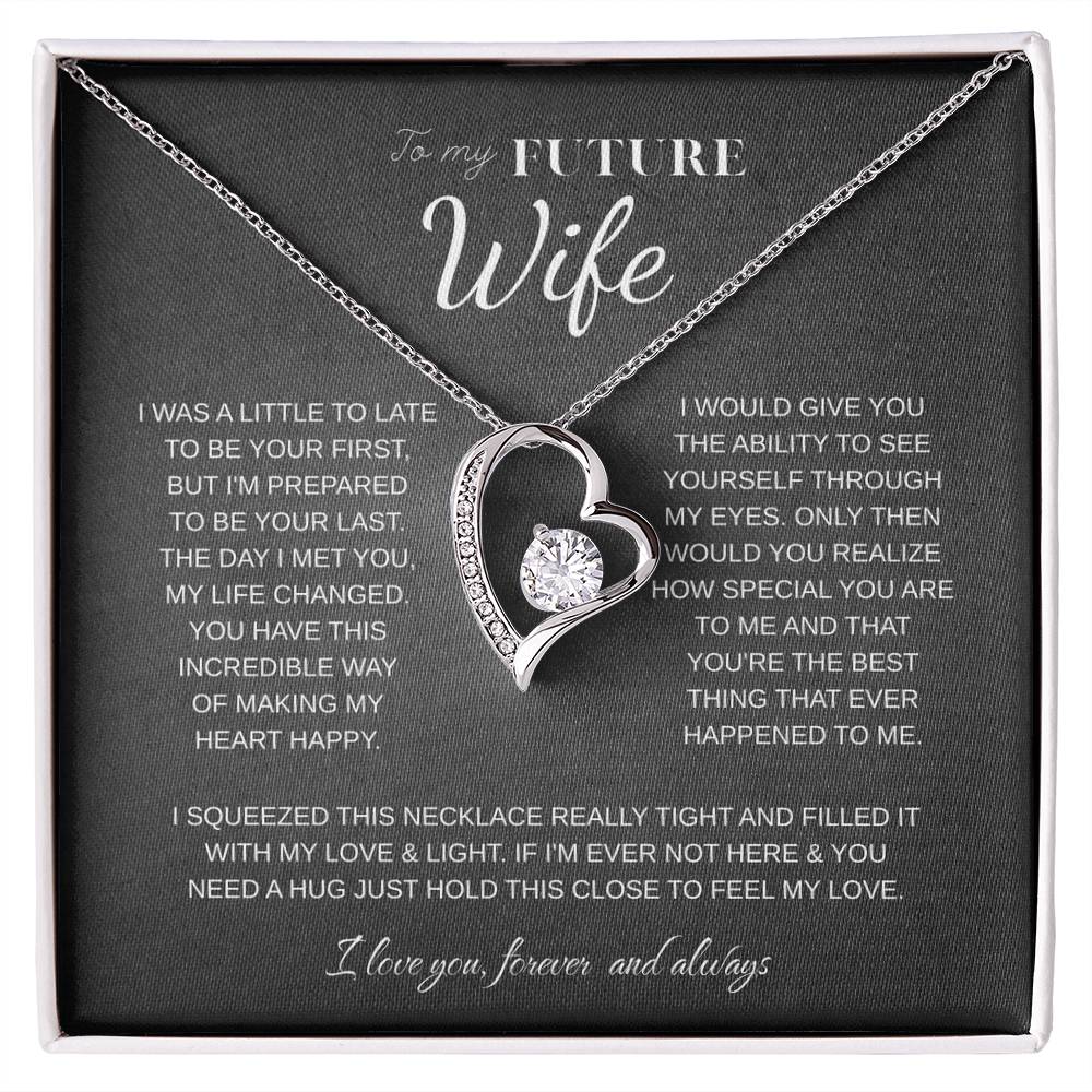 To My Future Wife Necklace - Promise Necklace For Her, Fiance Gifts For Her, Birthday Gifts For Future Wife With Message Card, To My Soulmate Necklace For Women Women Romantic Jewelry With Message Card, Gift Box