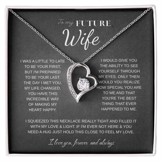 To My Future Wife Necklace - Promise Necklace For Her, Fiance Gifts For Her, Birthday Gifts For Future Wife With Message Card, To My Soulmate Necklace For Women Women Romantic Jewelry With Message Card, Gift Box