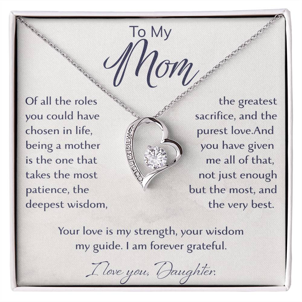 To My Mom – Sentimental Necklace with Heartfelt Card, Thoughtful Gifts from Daughter or Son for Mother’s Day, Birthday, Christmas