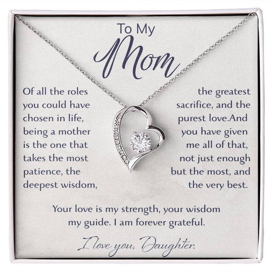 To My Mom – Sentimental Necklace with Heartfelt Card, Thoughtful Gifts from Daughter or Son for Mother’s Day, Birthday, Christmas