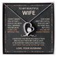 To My Beautiful Wife Necklace With Message Card, Anniversary Birthday Gift for Wife, Wife Gift From Husband, Sentimental Gift for Wife, Birthday Gift for Wife on Valentine Gifts To Wife from Husband Forever Love not Earing Template