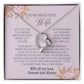 Gifts To My Beautiful Wife Necklace Sentimental Gift For Wife Valentines Day Gift To My Wife Necklace With Heartfelt my Everything Message Card, Wife Gift From Husband Soulmate Necklace For Her Forever Love not Earing Template