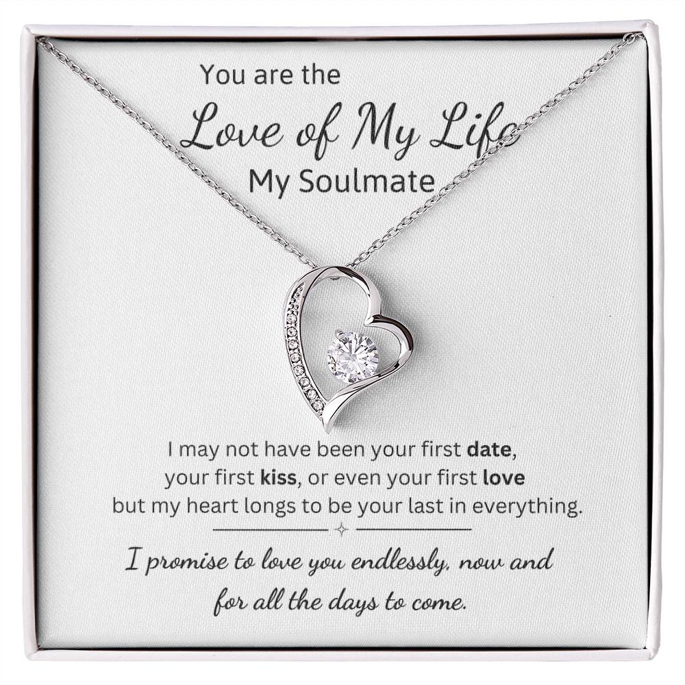 To My Soulmate Necklace – Romantic Jewelry Gift for Wife from Husband – Birthday, Anniversary, Valentine’s Day Gift with Message Card & Gift Box