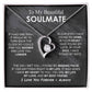 To My Beautiful Soulmate Necklace Girlfriend Soulmate Gift for Her To My Wife Necklace With Heartfelt Message And Elegant Gift Box for Women, Birthday Gifts For Wife Gifts From Husband Forever Love not Earing Template