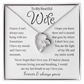 To My Wife – Forever Love Necklace, Gift for Wife from Husband, Romantic Anniversary Birthday Christmas Jewelry, Meaningful Love Message Card, Perfect Valentine's Day Gift