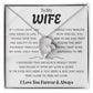To My Wife – Forever Love Necklace, Gift for Wife from Husband, Romantic Anniversary Birthday Christmas Jewelry, Meaningful Love Message Card, Perfect Valentine’s Day Gift