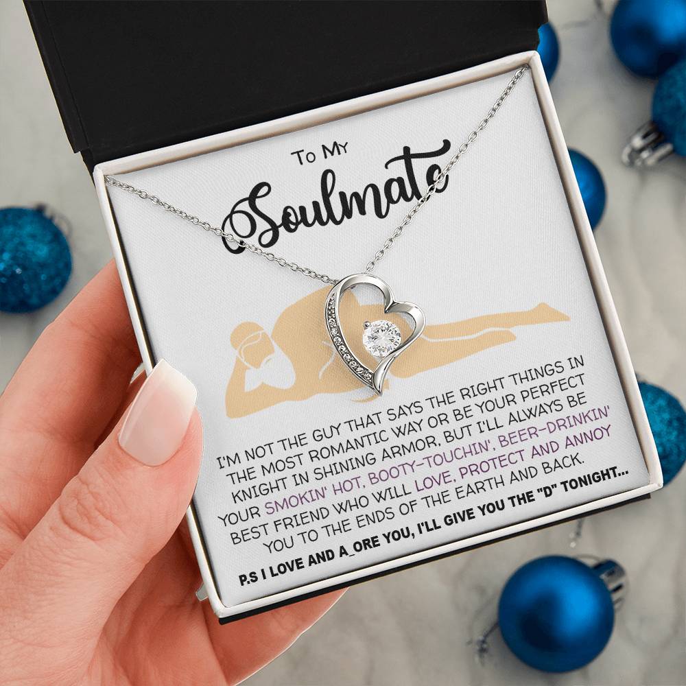 B0CR38R8LB To My Soulmate Necklace Gift for Wife, Girlfriend, Fiancée - Anniversary, Valentine's Day