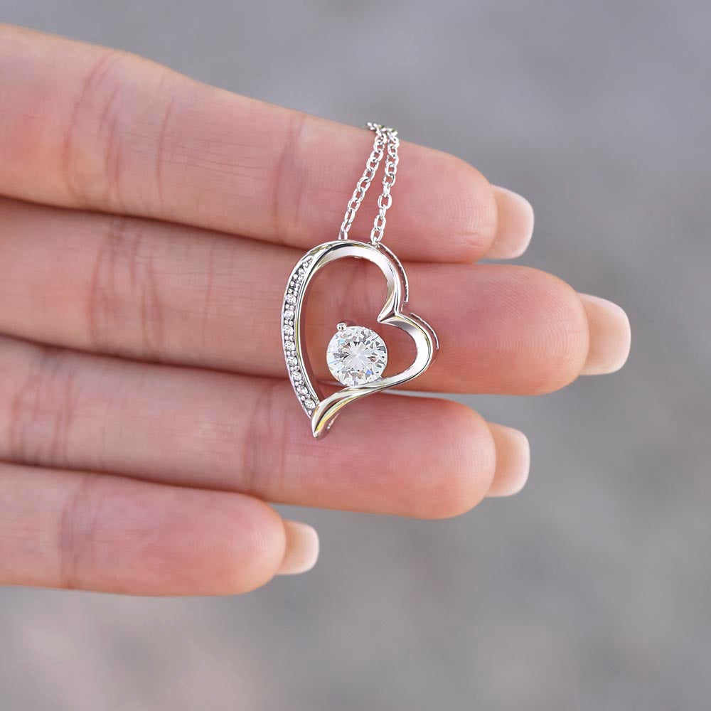 Heart Necklace for Wife – Stainless Steel Love Pendant with Adjustable Chain – Romantic Anniversary, Birthday & Valentine's Day Gift for Her