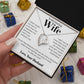 To My Wife – Forever Love Necklace, Gift for Wife from Husband, Romantic Anniversary Birthday Christmas Jewelry, Meaningful Love Message Card, Perfect Valentine’s Day Gift