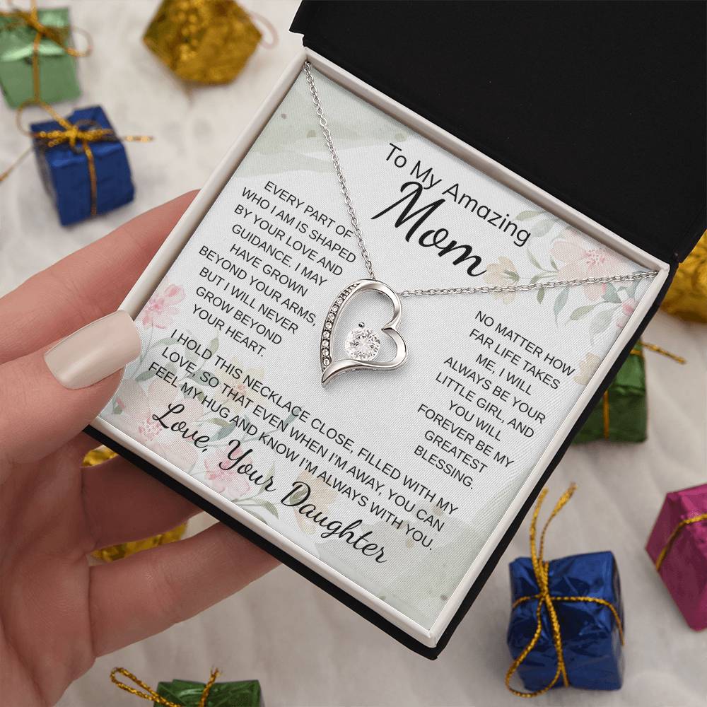 To My Mom – Sentimental Necklace with Heartfelt Card, Thoughtful Gifts from Daughter or Son for Mother’s Day, Birthday, Christmas