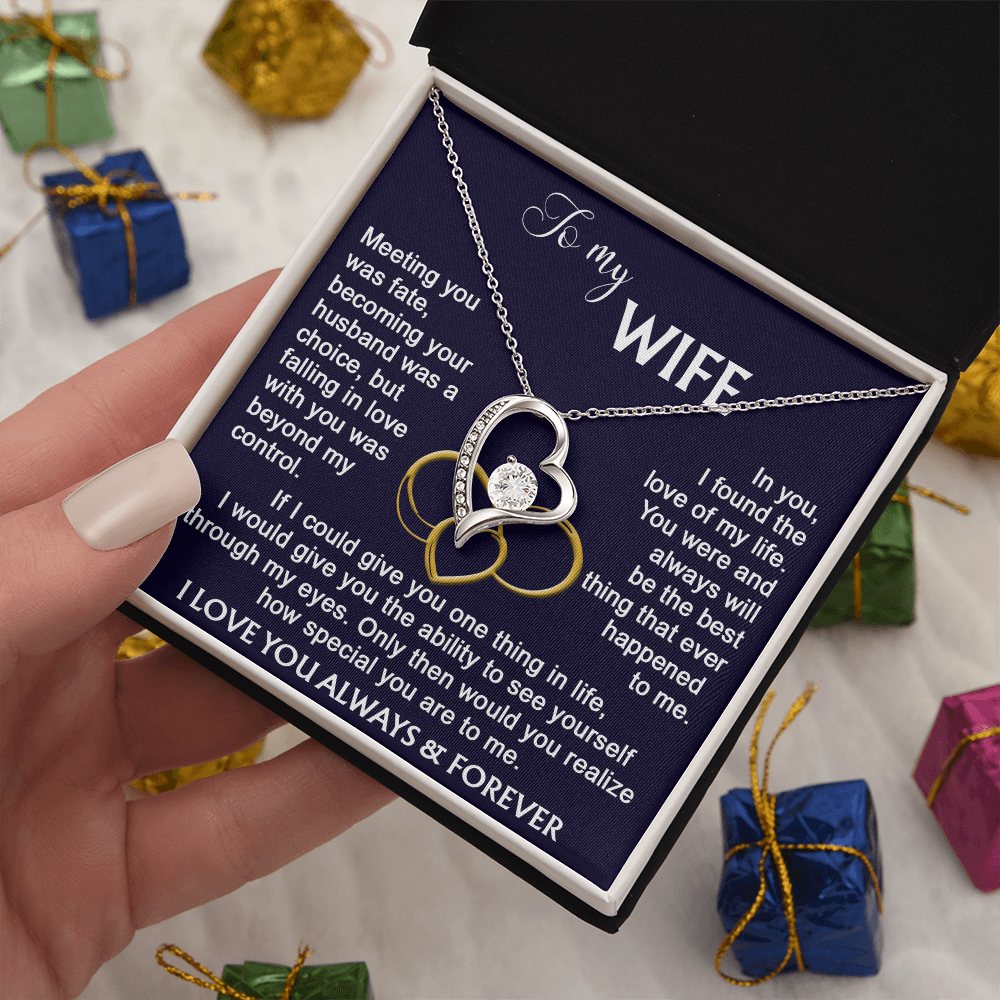 To My Beautiful Soulmate Necklace For Women, I Love You Jewelry To My Wife Necklace Gift for Women From Lover Husband Amazing Forever Love Gifts Boxes For Women, Soulmate Necklace For