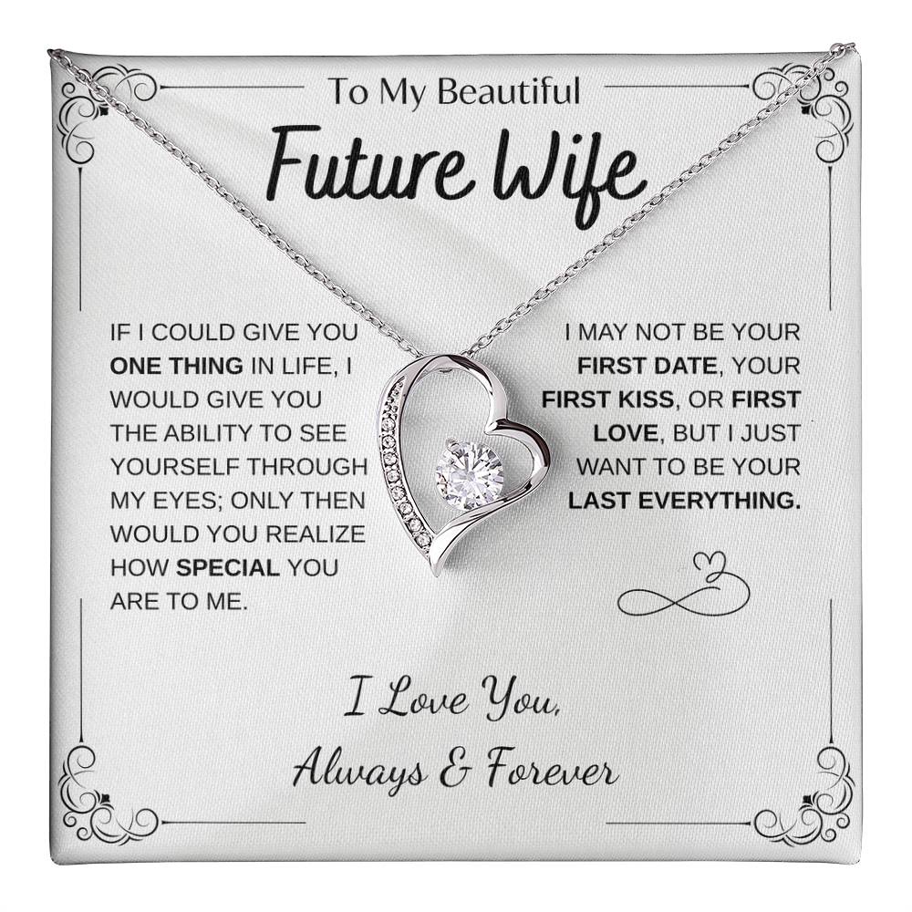 To My Future Wife Necklace - Promise Necklace For Her, Fiance Gifts For Her, Birthday Gifts For Future Wife With Message Card, To My Soulmate Necklace For Women Women Romantic Jewelry With Message Card, Gift Box